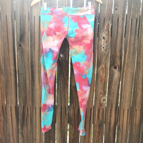 Fun watercolor workout pants - Picture 3 of 4
